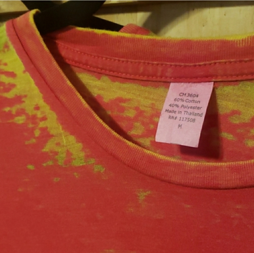 Bundle of 3 Red Yellow Burnout Tees - Picture 3 of 3
